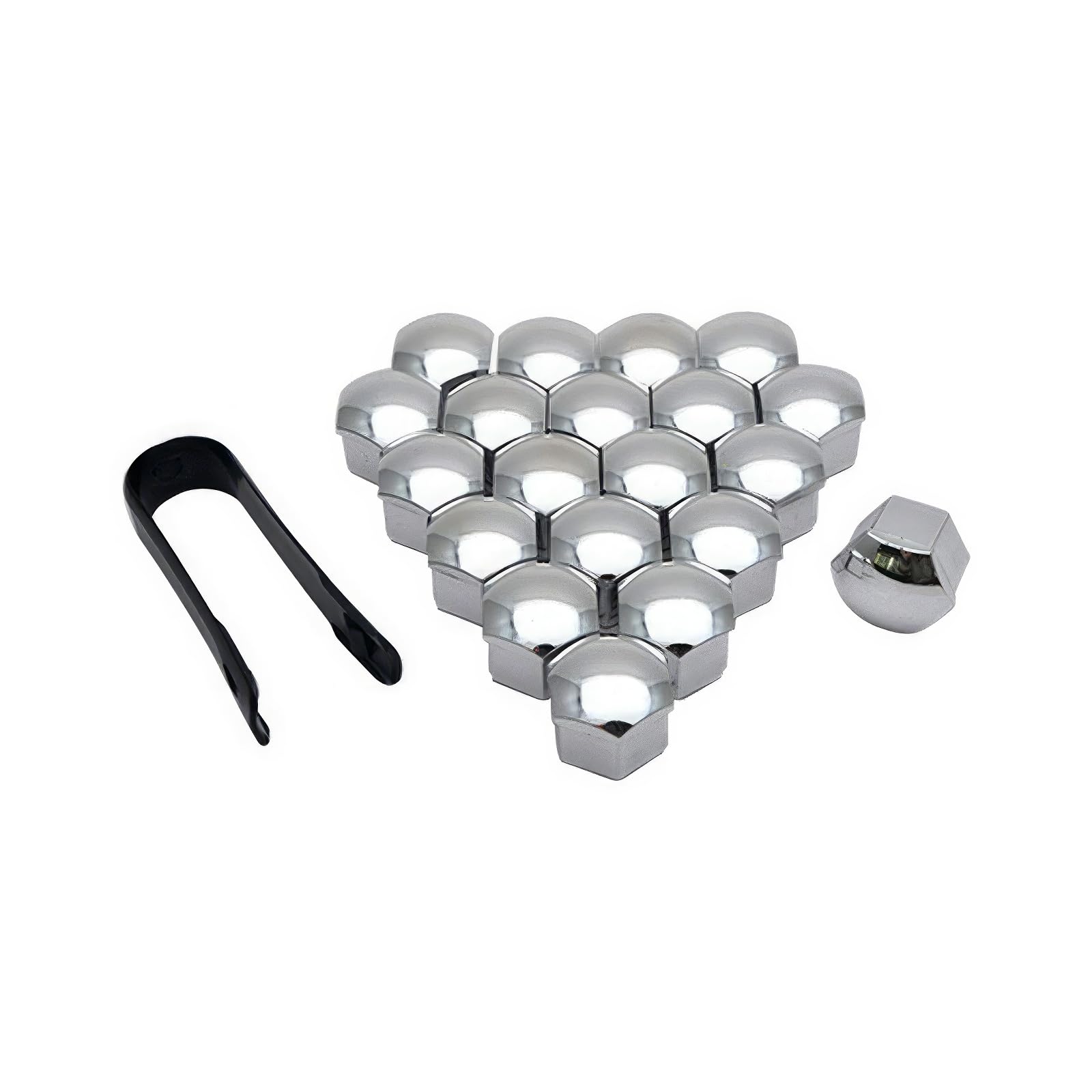 Sechskantschutzkappen, 20X 17mm Silber Auto Radmutter Universal Bolt Cap Sechskantschutzkappen, 20X 17mm Silber Auto Radmutter Universal Bolt Cap von Riloer