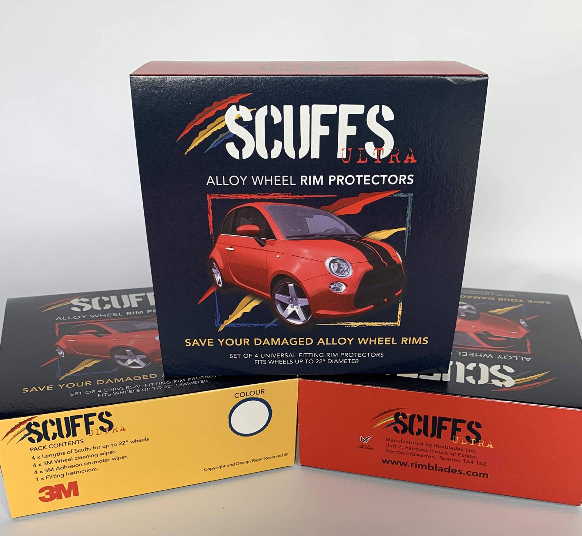 Scuffs by Rimblades FELGENSCHUTZ & STYLING Felgenschutzring Alu Felgen Ringe Felgenstyling Rim Protector Guard Ringz (Rosa) von Rimblades