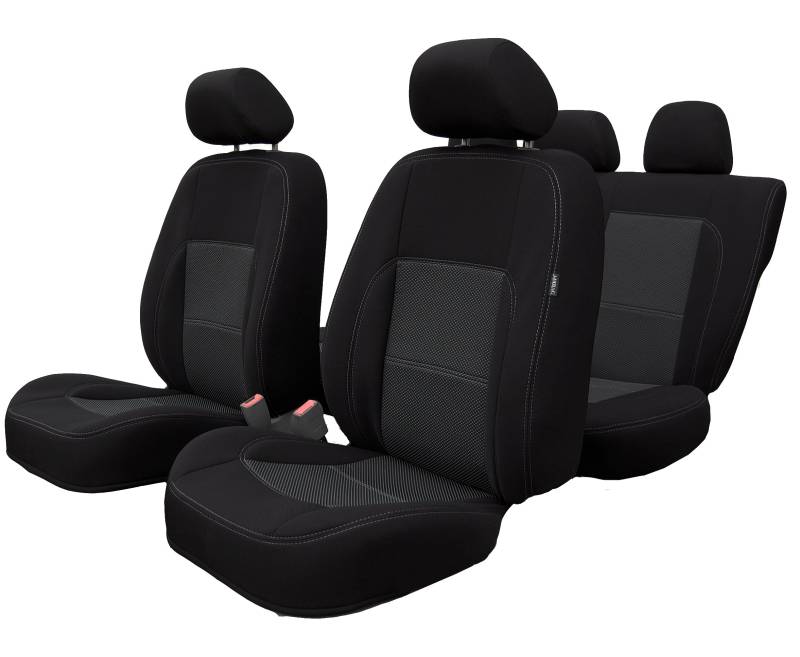 ERJOT Autositzbezüge kompatibel mit VW Passat B8 Erjot2010 maßgefertigte modellspezifische Sitzbezüge Schwarz Komplett Set von ERJOT