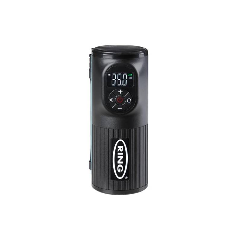 Ring Automotive Tyreinflat Go 2 Handheld-Reifenfüller, wiederaufladbar mit interner Powerbank von Ring
