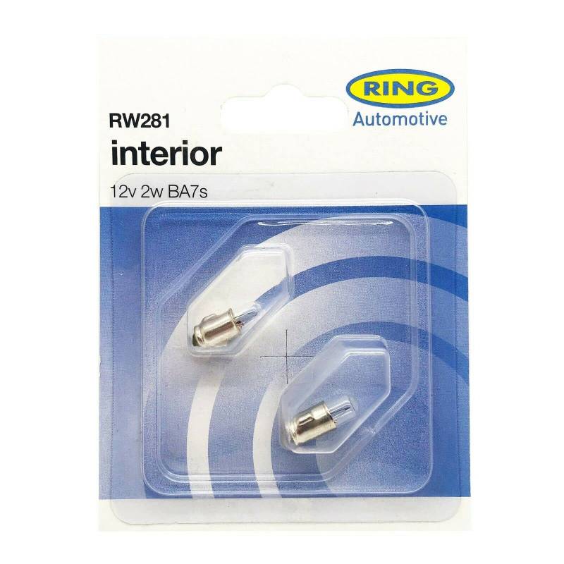 Ring Automotive RW281 Blinkerbirne/Armaturenbeleuchtung, 12 Volt, 2 Watt, BA7s von Ring