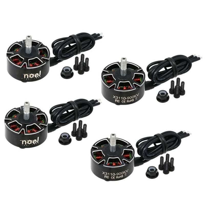 Rinteea 4 Stück X3110 Brushless Motor 900KV 4-6S FPV Motor für FPV RC Racing Drone Zubehör DIY von Rinteea