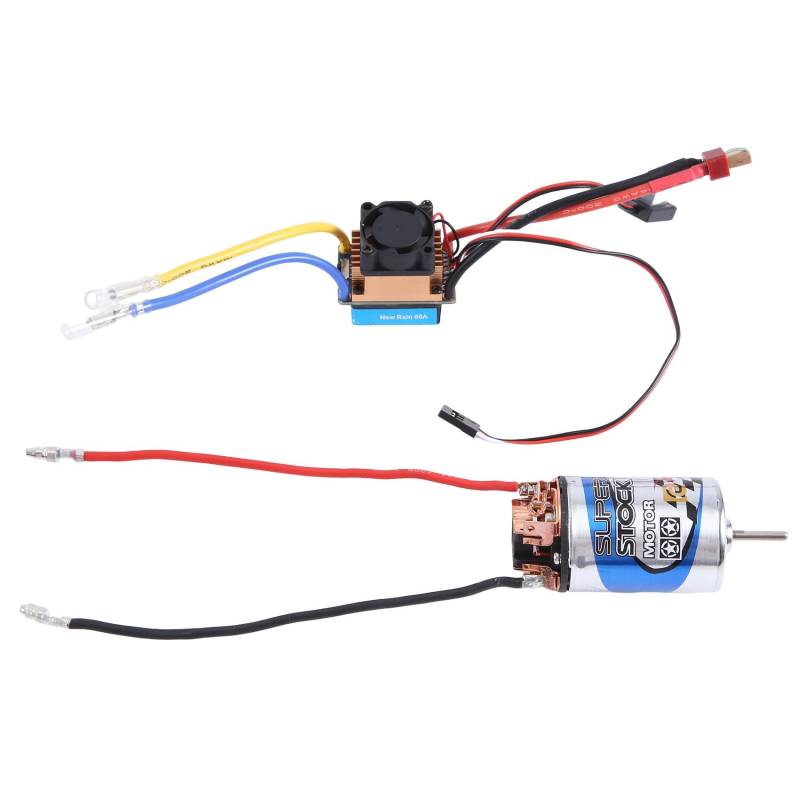 Rinteea 550 Brushed Motor 11T & 480A Wasserdichter Brushed ESC-Geschwindigkeitsregler mit 5V/3A BEC für 1:10 RC Crawler Axial SCX10 TRX4 von Rinteea