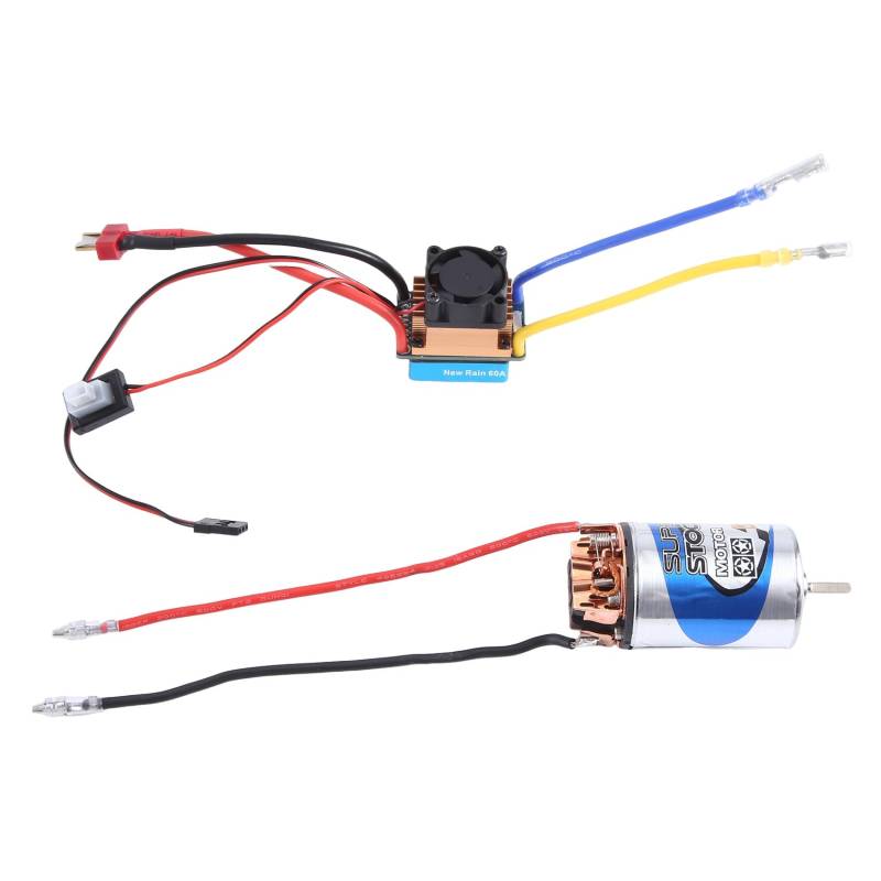 Rinteea 550 BüRstenmotor 28T & 480A Wasserdichter GebüRsteter ESC-Geschwindigkeitsregler mit 5V/3A BEC für 1:10 RC Crawler Axial SCX10 TRX4 von Rinteea