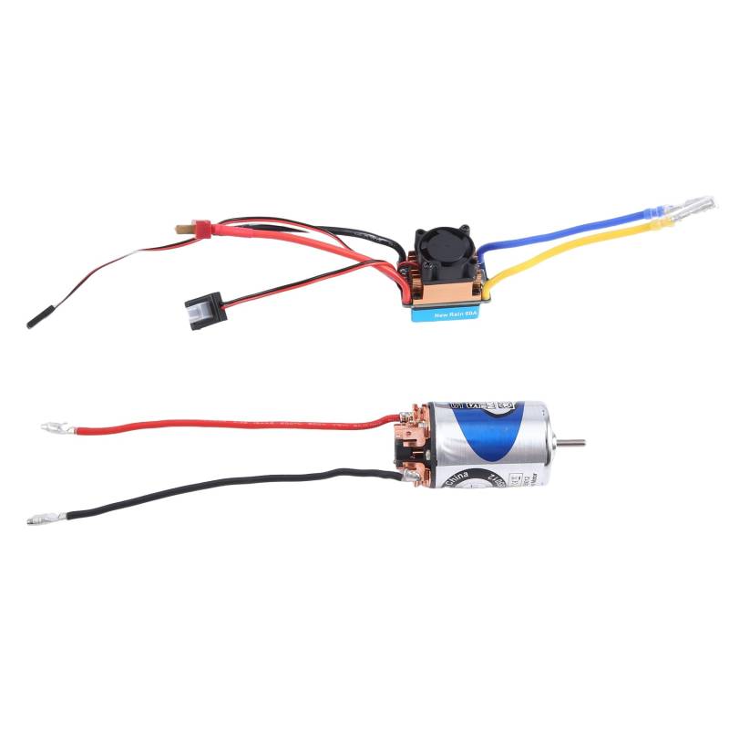 Rinteea 550 BüRstenmotor 37T & 480A Wasserdichter GebüRsteter ESC-Geschwindigkeitsregler mit 5V/3A BEC für 1:10 RC Crawler Axial SCX10 TRX4 von Rinteea