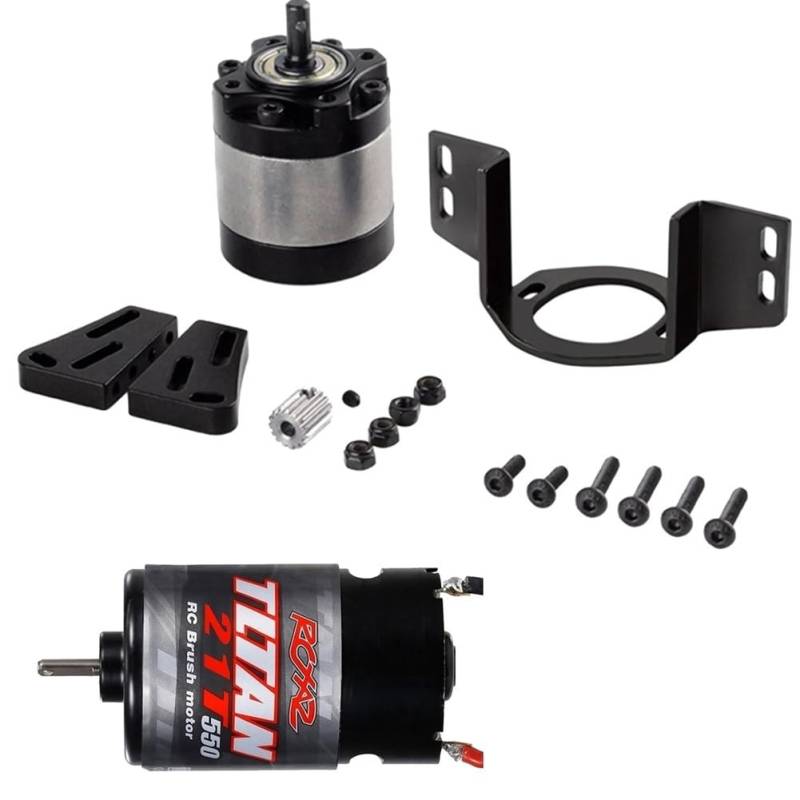 Rinteea 550 Gebürsteter Motor Wasserdicht 21T mit 1:5 Übersetzung für 1/14 Anhänger 1/10 RC Auto Crawler Axial SCX10 TRX4 Teile Zubehör von Rinteea