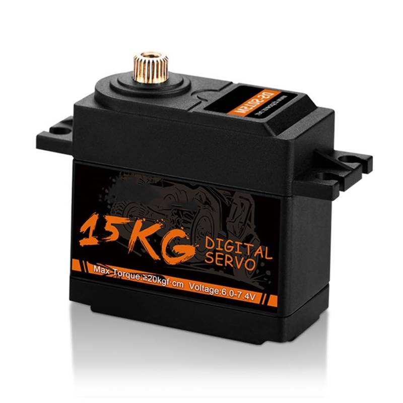 Rinteea Mini-Servo 15KG Metallgetriebe Micro Digital Servo Hochdrehmoment Anti-Burn Servo für FPV-Drohne RC-Auto Roboter von Rinteea