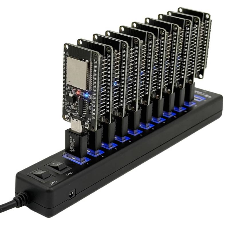 Rinteea NerdMiner Hub 550KH/S Solo Lottery Miner 10x55K Miner -Kit Bitcoin BTC Miner Asic Mining Krypto-Mining-Station von Rinteea
