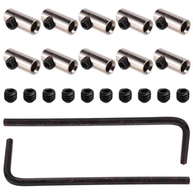 Rinteea Ritzelreduzierhülsenadapter 3,175 mm auf 5 mm Motorwellenritzeladapter/W Schraubenschlüsselschraube für RC-Bootsauto 10 STK von Rinteea
