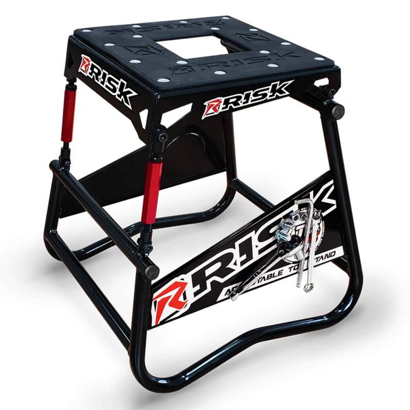 RISK Racing 00381 ATS Verstellbarer magnetischer Motocross-/Dirtbike-Ständer, 42,5 x 40,6 x 43,2 cm von Risk Racing
