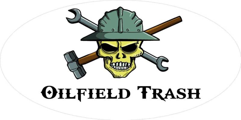Ritrama Indigos UG Auto Aufkleber 3 - Oilfield Trash Skull Hard Hat Helmet Stickers 1 1 38mmx76mm von Ritrama