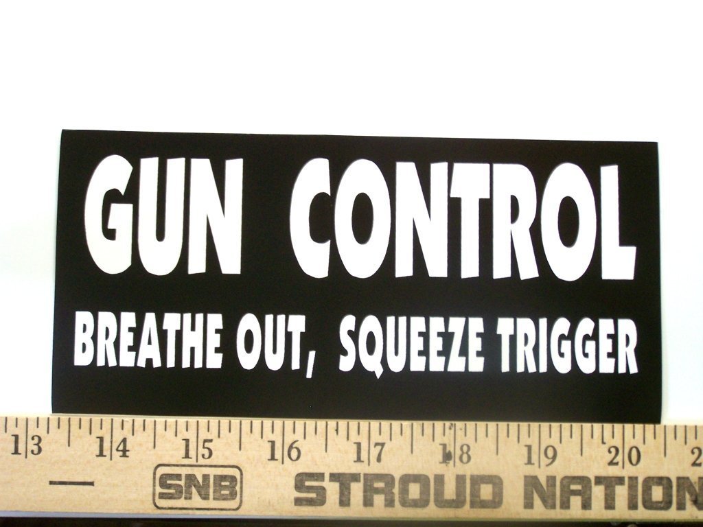 Ritrama Indigos UG Auto Aufkleber Gun Control Breath Out Squeeze Trigger LKW 88mmx190mm Ritrama Indigos UG Auto Aufkleber Gun Control Breath Out Squeeze Trigger LKW 88mmx190mm von Ritrama