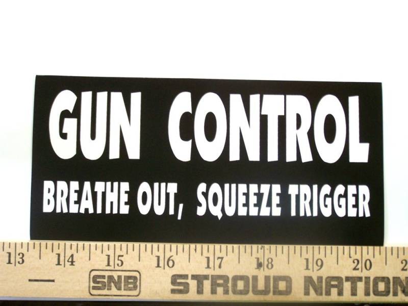Ritrama Indigos UG Auto Aufkleber Gun Control Breath Out Squeeze Trigger LKW 88mmx190mm von Ritrama