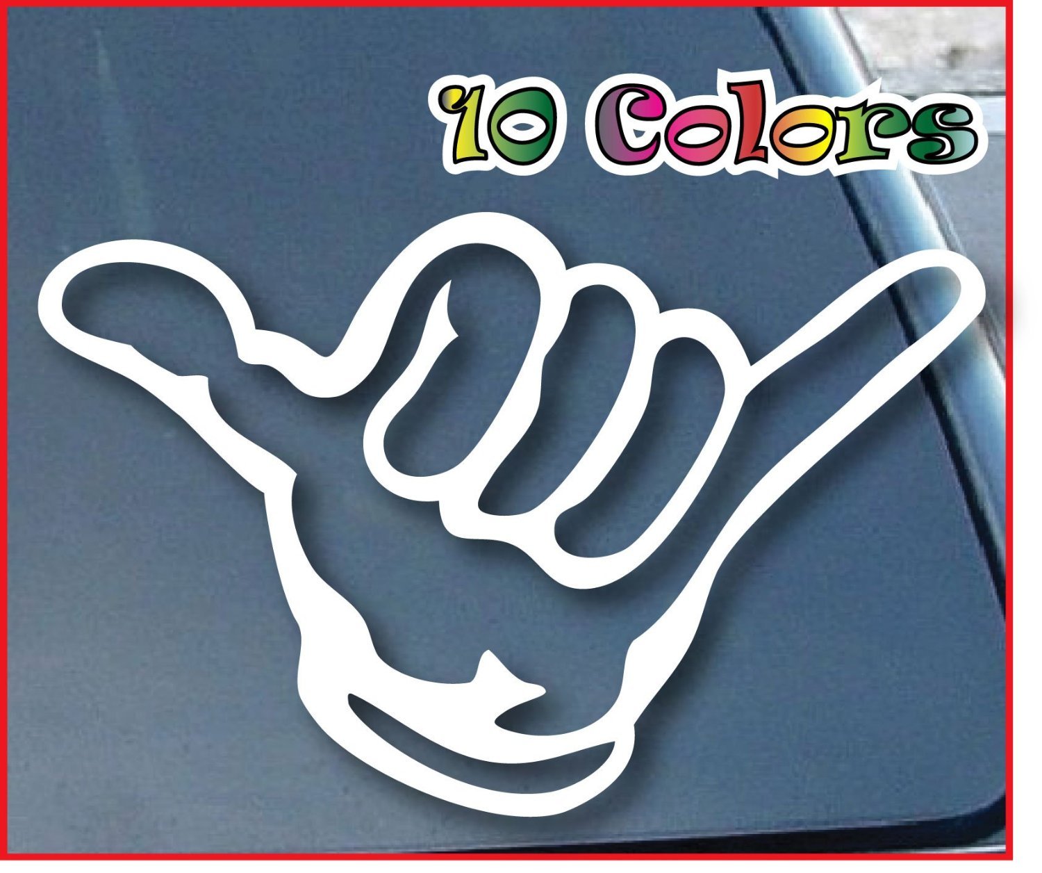 Ritrama Indigos UG Auto Aufkleber Hang Loose Shaka Car Window 177mm weiß von Jlwiy