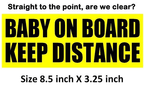 Aufkleber Autoaufkleber JDM Die Hart - This Unique Baby ON Board Sticker Clearly Tells tailgaters to Keep 215mmx83mm von Ritrama