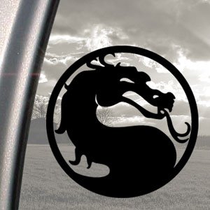 Auto-Fensteraufkleber, Motiv Mortal Kombat Drache, Schwarz von Ritrama