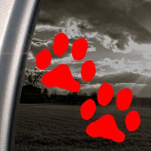 Autoaufkleber mit Hundepfote, Rot von Ritrama