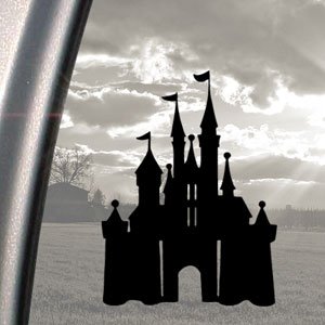 Ritrama Fensteraufkleber, Schwarz, Motiv Disney-Märchenschloss von Ritrama