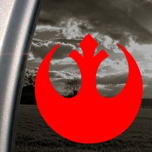 Red Star Wars Fenstersticker RebellenallianzDecal Rebel Alliance Truck Window Sticker, Rot von Ritrama
