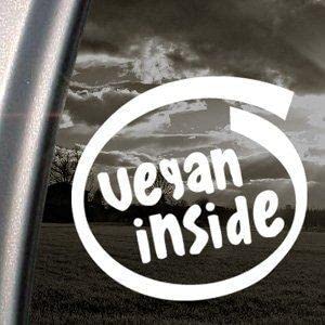 Ritrama Aufkleber für die Fensterscheibe, Motiv Vegan Inside, schwarz von Ritrama