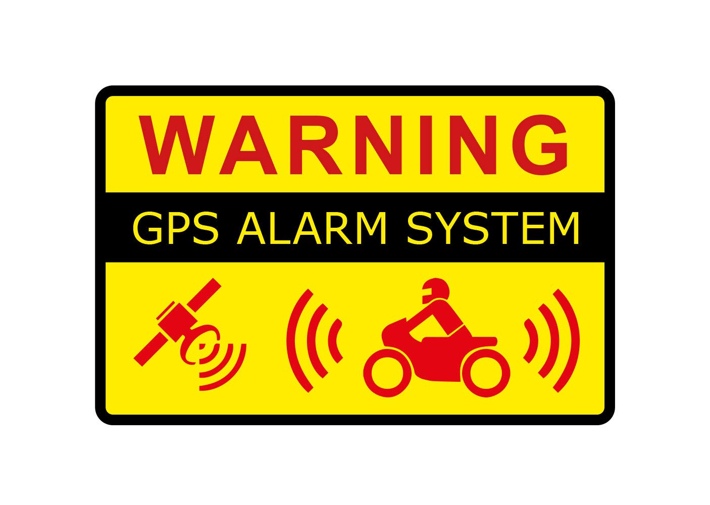 2 Stück GPS Aufkleber Motorrad Tracking Alarm Hinweis auf GPS-Sicherung Witterungsbeständig Waschanlagenfest von Ritter Mediendesign