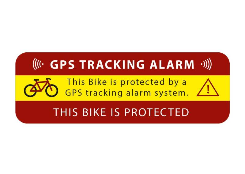 2 Stück GPS Aufkleber Tracking Alarm für Fahrrad Warnung Hinweis auf GPS-Sicherung Außenklebend für Fensterscheiben Auto Motorrad LKW Baumaschinen von Ritter Mediendesign