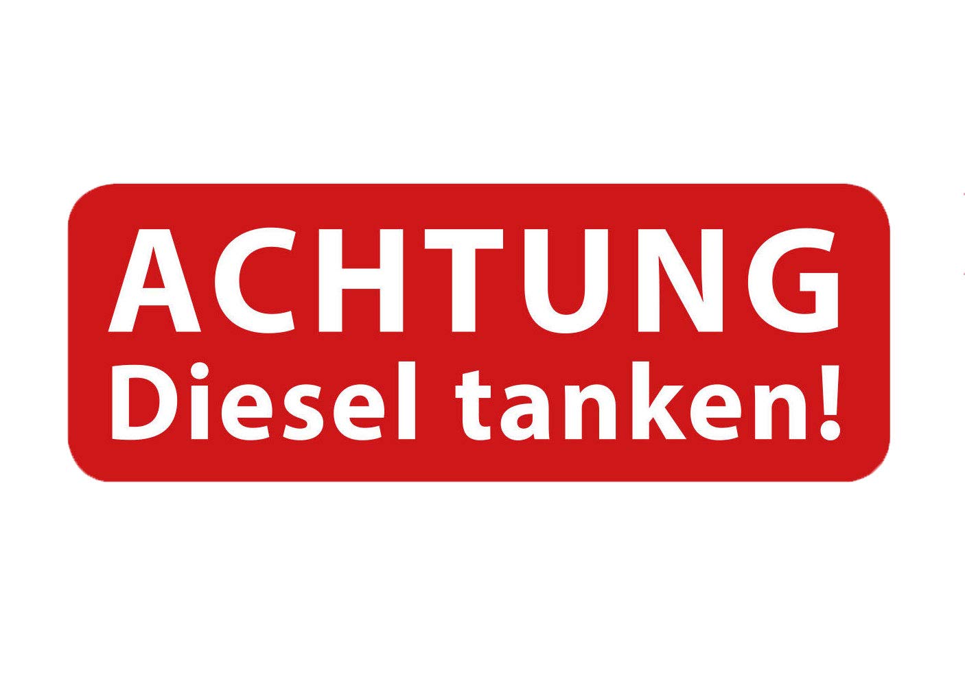 Aufkleber Achtung Diesel tanken Schild Warnhinweis Autoaufkleber Waschanlagenfest Witterungs- und UV-beständig Aufkleber Achtung Diesel tanken Schild Warnhinweis Autoaufkleber Waschanlagenfest Witterungs- und UV-beständig von Ritter Mediendesign