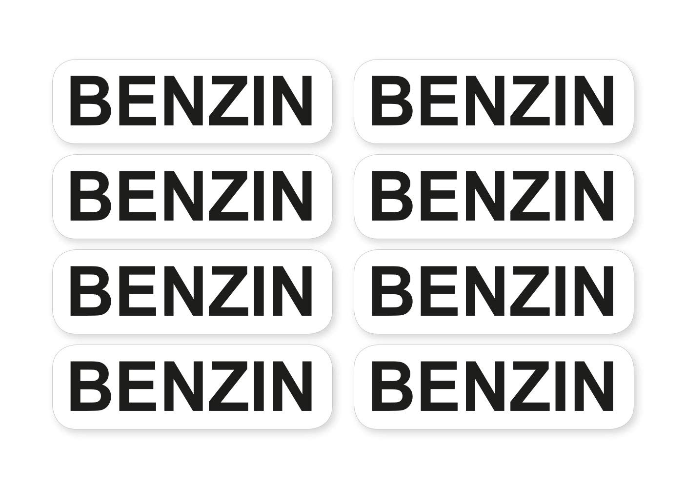Aufkleber Benzin Schild Warnhinweis Sticker Set 8X Autoaufkleber Waschanlagenfest Witterungs- und UV-beständig Aufkleber Benzin Schild Warnhinweis Sticker Set 8X Autoaufkleber Waschanlagenfest Witterungs- und UV-beständig von Ritter Mediendesign