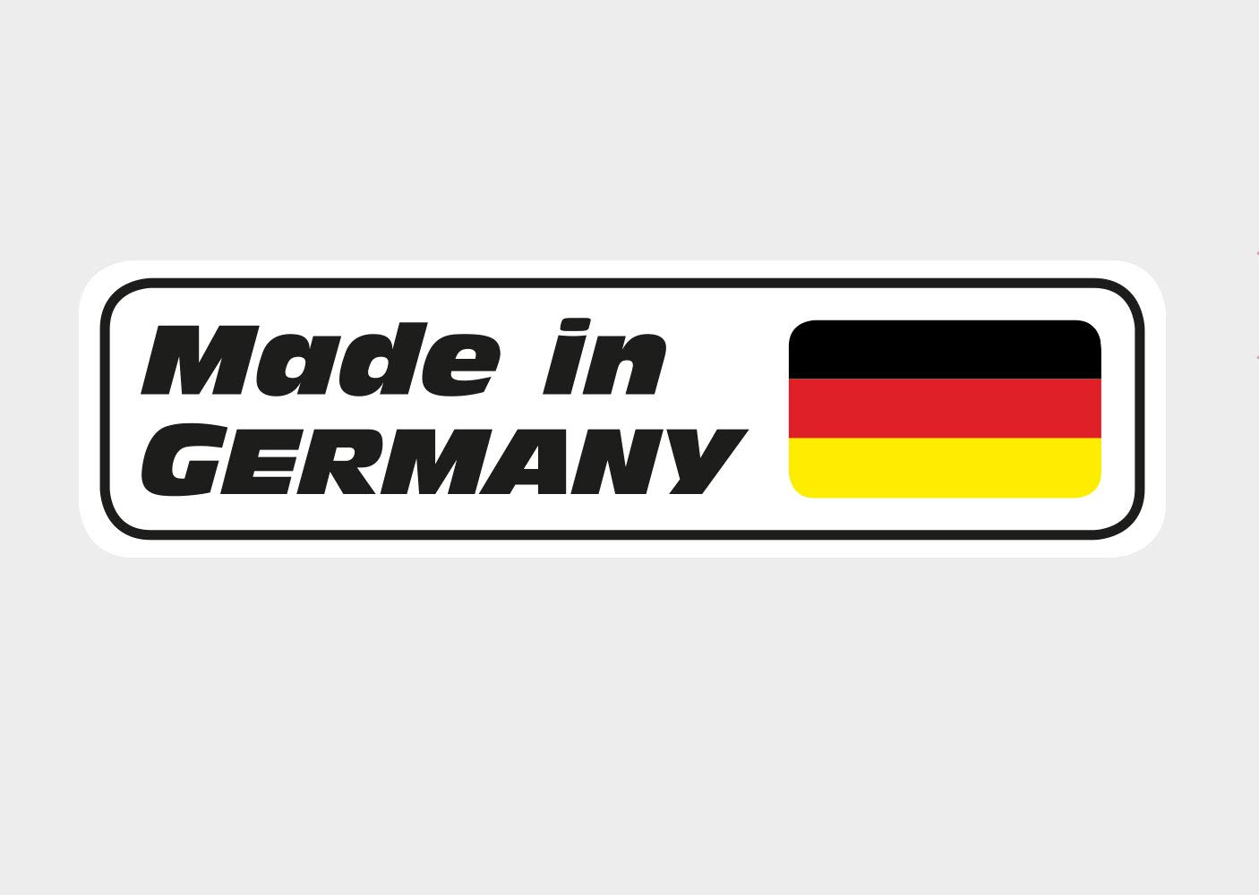 Premium Aufkleber Deutschland Made in Germany Flagge Auto Sticker Waschstrassenfest und UV-Beständig von Ritter Mediendesign