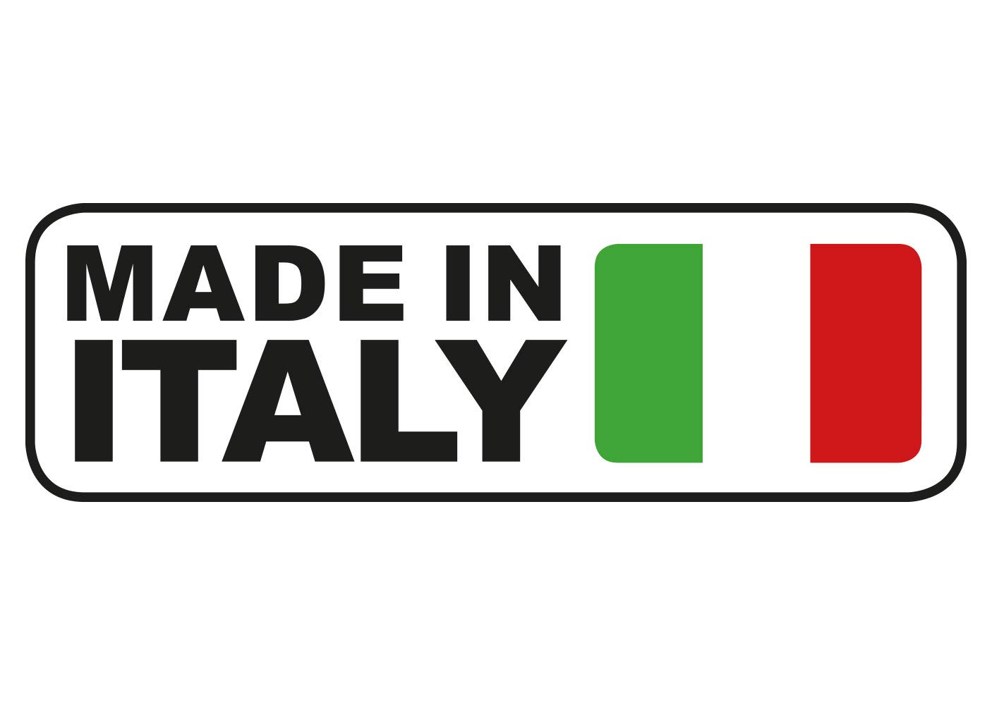 Premium Aufkleber Italien Made in Italy Flag Flagge Fahne Auto Sticker Waschstrassenfest und UV-Beständig von Ritter Mediendesign
