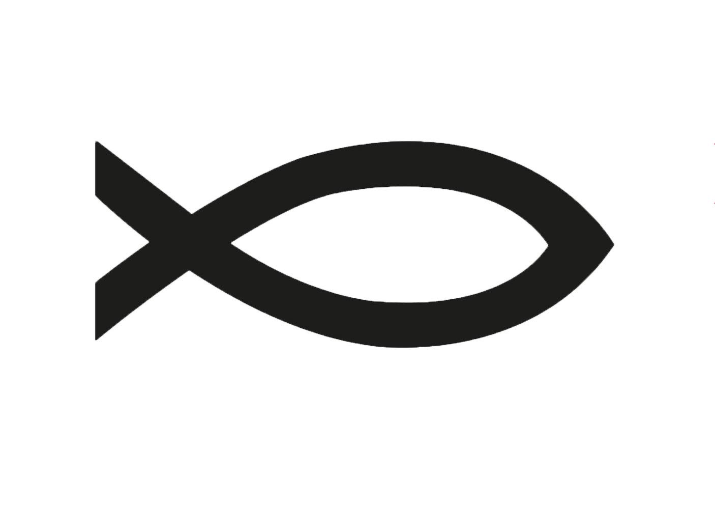 Premium Aufkleber Jesus Fisch Ichthys Fish Sticker Autoaufkleber Schwarz Waschstrassenfest und UV-Beständig Premium Aufkleber Jesus Fisch Ichthys Fish Sticker Autoaufkleber Schwarz Waschstrassenfest und UV-Beständig von Ritter Mediendesign