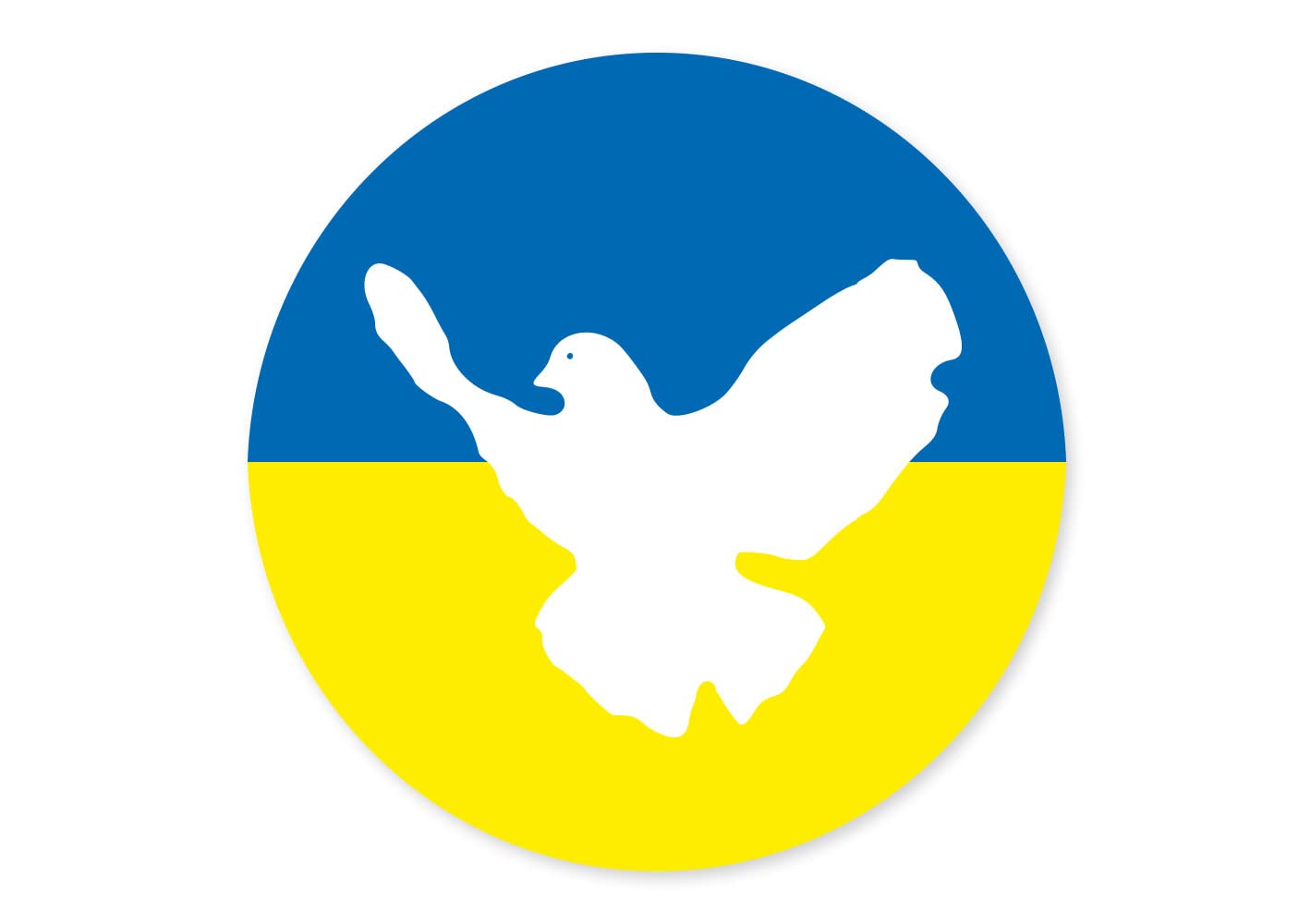 Ritter Mediendesign Premium Aufkleber Peace Sticker Friedenstaube Ukraine Fahne Auto Vespa Camper Wohnmobil Motorrad Waschanlagenfest Witterungs- und UV-beständig von Ritter Mediendesign