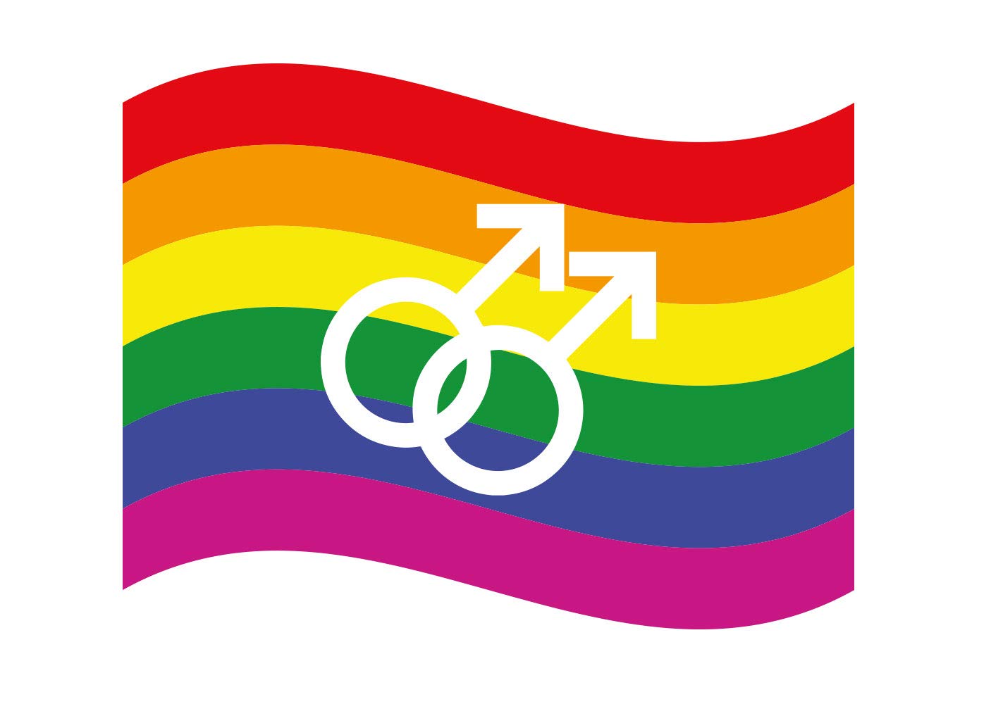 Premium Aufkleber Regenbogen Gay Pride Rainbow Flag Sticker LGBT Movement Waschstrassenfest und UV-Beständig von Ritter Mediendesign