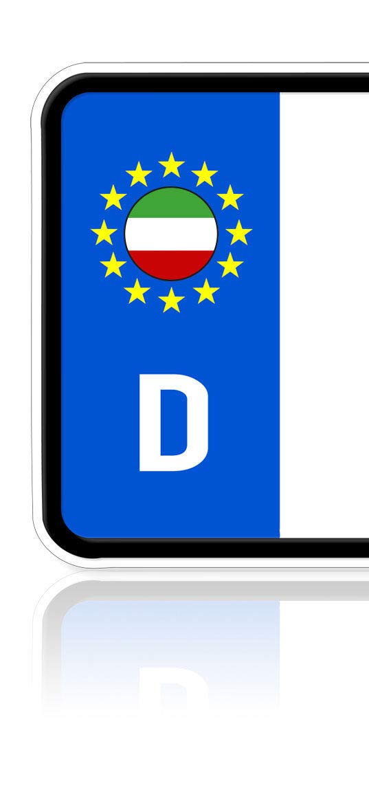 Ritter Mediendesign 2 Stück Italien Aufkleber Nationalflagge Sticker Plakette Nummernschild Waschstrassenfest von Ritter Mediendesign