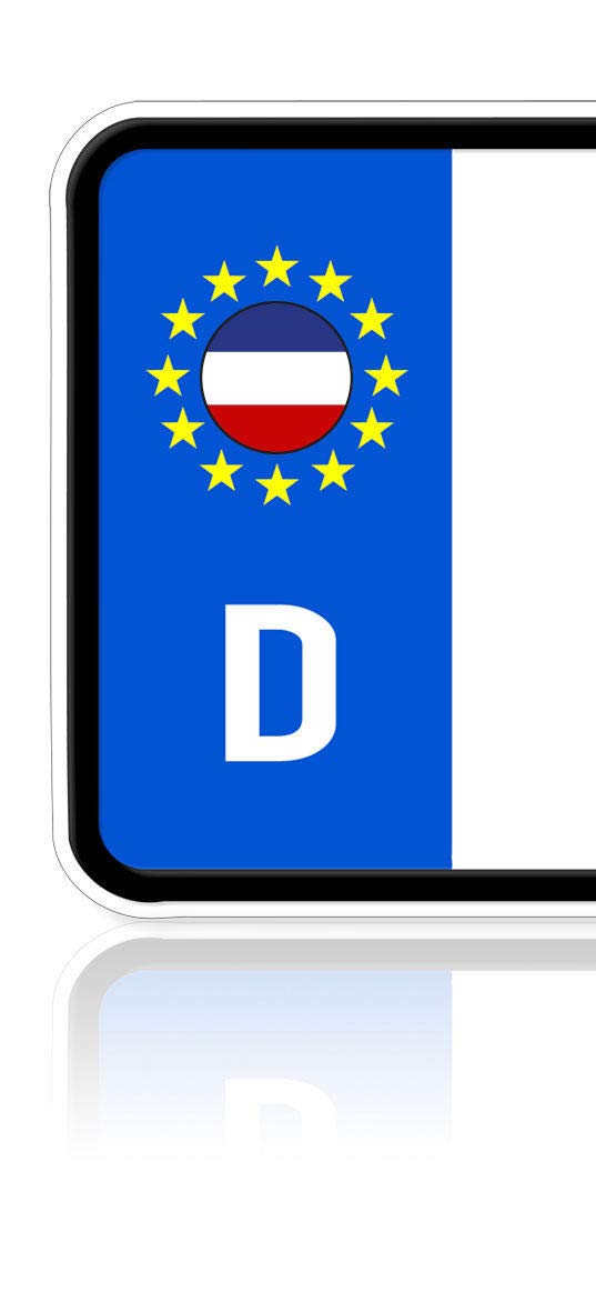 Ritter Mediendesign 2 Stück Nationalflagge Trikolore Aufkleber France Sticker Frankreich Plakette Nummernschild Waschstrassenfest von Ritter Mediendesign