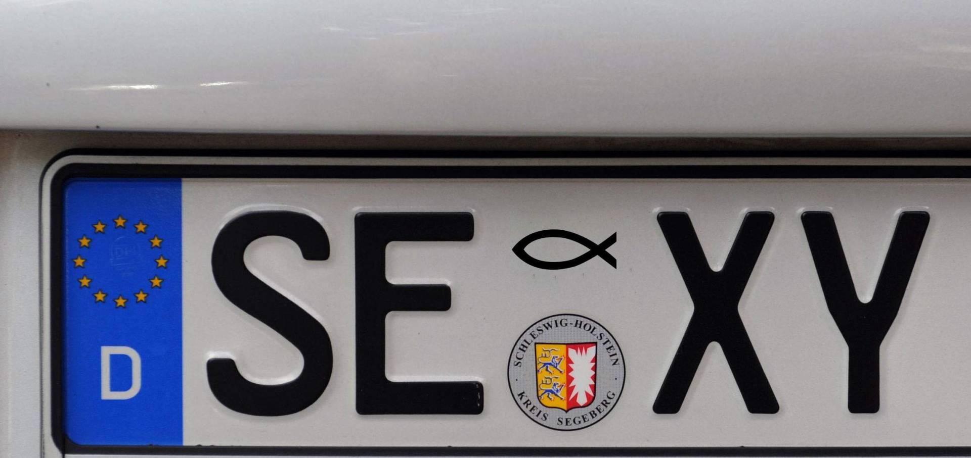 Ritter Mediendesign 2 Stück Nummernschild Aufkleber Jesus Fisch Ichthys Sticker Kennzeichen Waschstrassenfest UV-Beständig Ritter Mediendesign 2 Stück Nummernschild Aufkleber Jesus Fisch Ichthys Sticker Kennzeichen Waschstrassenfest UV-Beständig von Ritter Mediendesign