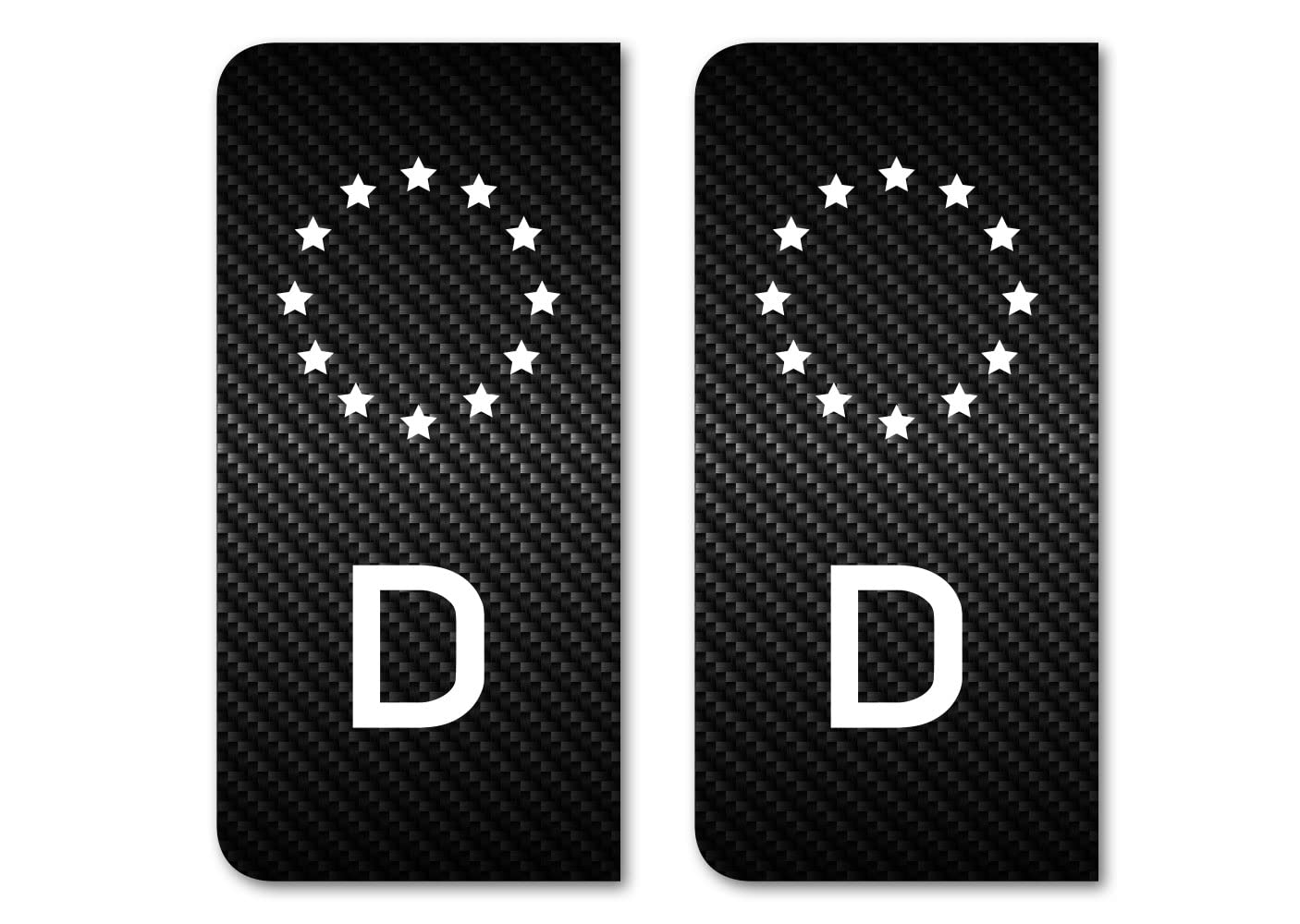 Ritter Mediendesign 2 Stück Nummernschild Kennzeichen Aufkleber Nummernschild Carbon Sticker EU-Feld in Schwarz überkleben Ritter Mediendesign 2 Stück Nummernschild Kennzeichen Aufkleber Nummernschild Carbon Sticker EU-Feld in Schwarz überkleben von Ritter Mediendesign