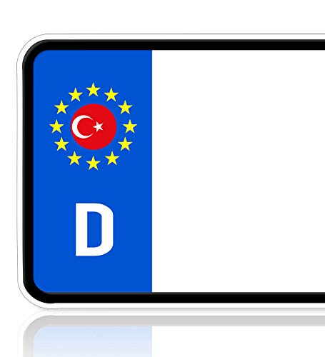Ritter Mediendesign Türkei Aufkleber Nationalflagge 2 Stück Sticker Plakette Nummernschild Waschstrassenfest UV-Beständig von Ritter Mediendesign