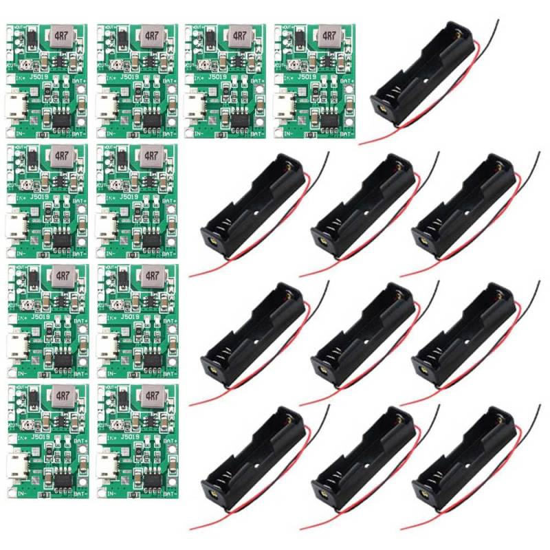 10pcs 3.7V to 9V 5V boost up Module with 10pcs Holder von Rivermidfish DE