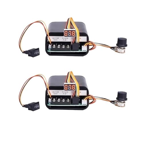 2PCS PWM DC Brush Motor Speed Controller DC 10-55V 60A CW CCW Reversible Switch Potentiometer Switch von Rivermidfish DE