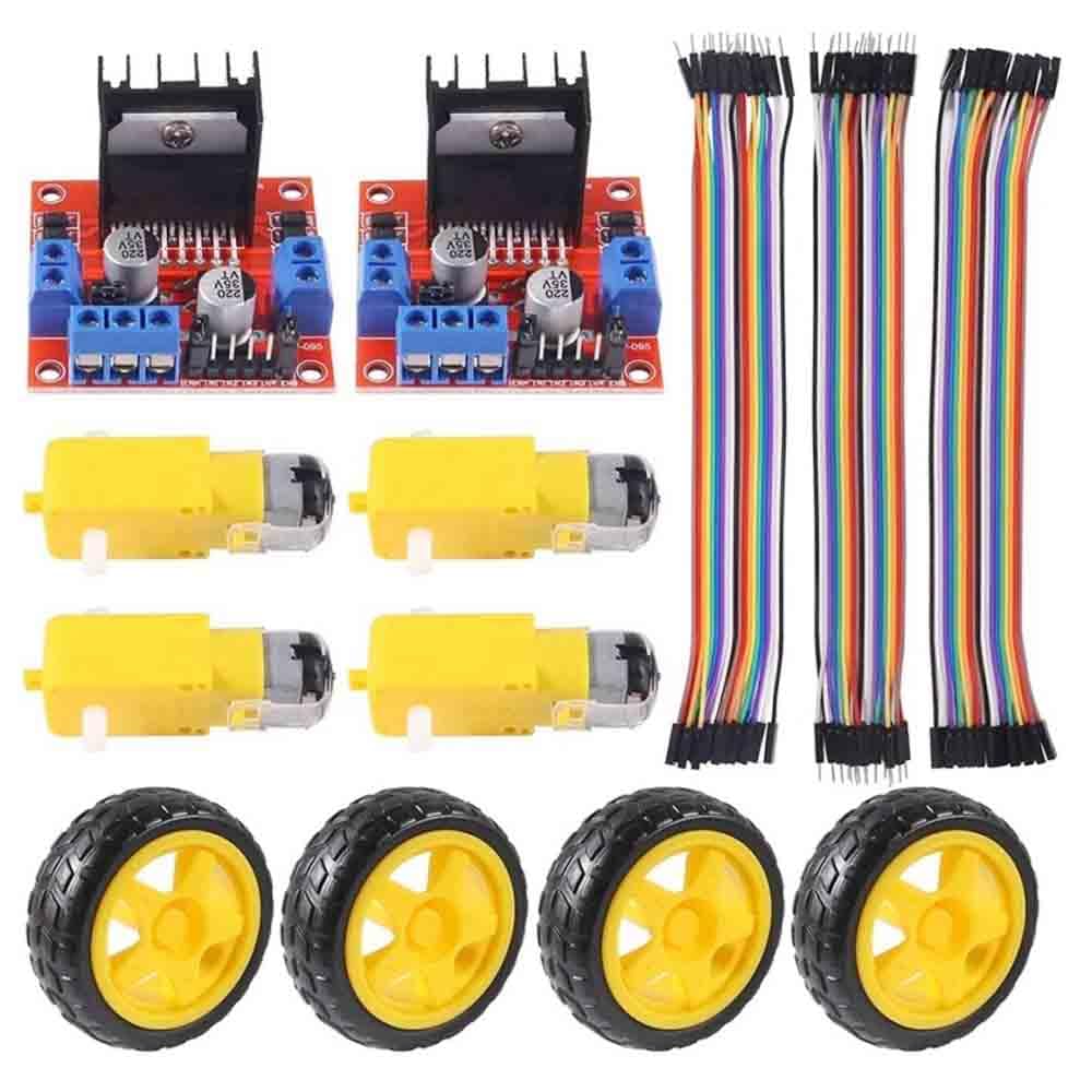 2pcs 298 Motor Drive Controller Board Stepper Motor Control Module Dual H-Bridge with 4pair DC Motor and Smart Car Wheel 2pcs 298 Motor Drive Controller Board Stepper Motor Control Module Dual H-Bridge with 4pair DC Motor and Smart Car Wheel von Rivermidfish DE
