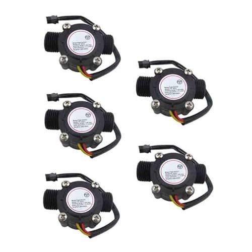5PCS YF-S201 water flow sensor 4-point G1/2 interface water heater water dispenser Hall flowmeter black von Rivermidfish DE