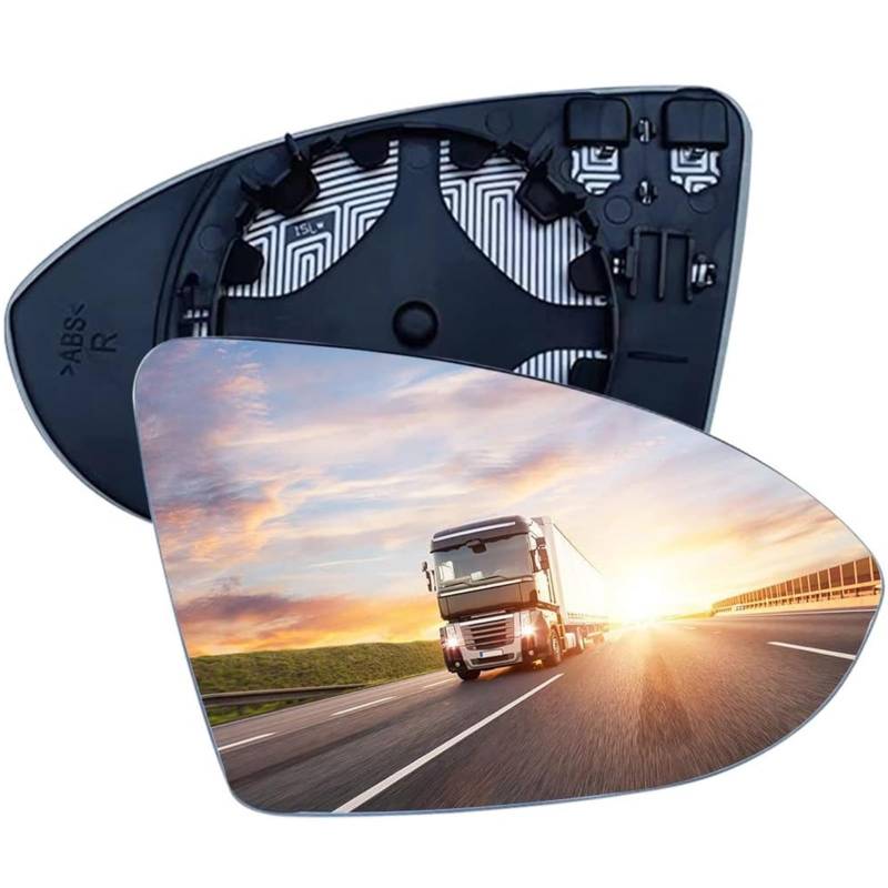 Spiegelglas Golf 7 Links Beheizbar Asphärisch Passend für Golf 7 Spiegelglas Links Fahrerseite Beheizbar Asphärisch mit Trägerplatte(COLOR:Schwarz) von Rixotix