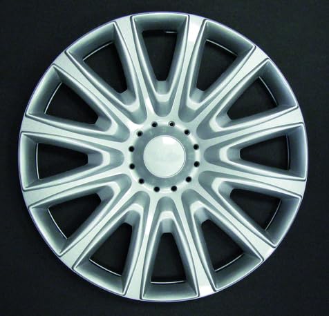 Kit mit 4 Radkappen kompatibel mit FORD FIESTA (Modell 2008 ->) – Durchmesser 15 Zoll von Rixto