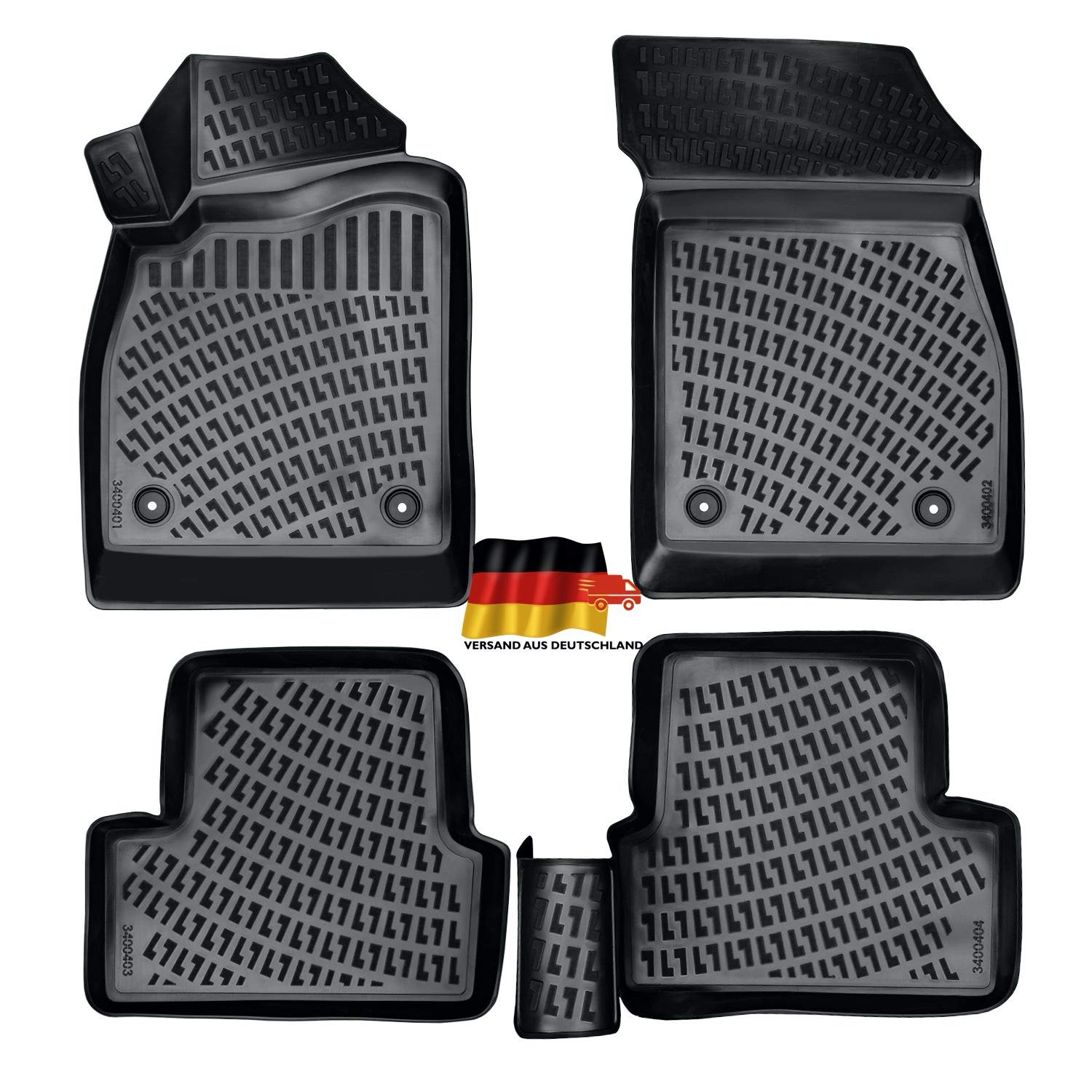 Rizline Passgenau 3D Fussmatten Auto Kompatibel mit Seat Ateca 2016-2022 Auto Zubehör 1. Und 2. Reihe Gummimatten Autos TPE Allwetter Geruchlos rutschfest Vorne und Hinten Schwarz Rizline Passgenau 3D Fussmatten Auto Kompatibel mit Seat Ateca 2016-2022 Auto Zubehör 1. Und 2. Reihe Gummimatten Autos TPE Allwetter Geruchlos rutschfest Vorne und Hinten Schwarz von Rizline