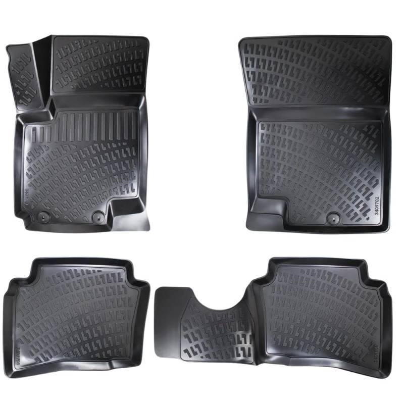 Rizline Passgenau 3D Fussmatten Auto Kompatibel mit Hyundai i20 1.Gen 2008-2014 Passgenau Fussmatten Auto Zubehör 1. Und 2. Reihe TPE Allwetter Geruchlos rutschfest Vorne und Hinten von Rizline