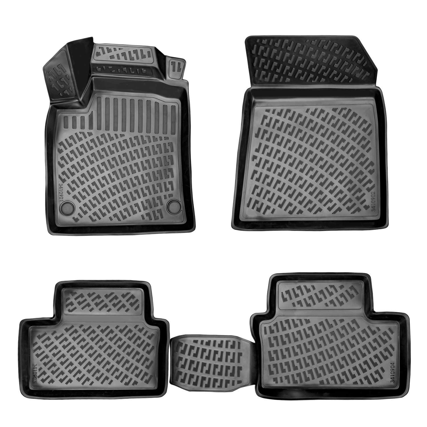 Rizline Passgenau 3D Fussmatten Auto Kompatibel mit Renault Megane III HB 2009-2016 Auto Zubehör 1. Und 2. Reihe Gummimatten Autos TPE Allwetter Geruchlos rutschfest Vorne und Hinten Schwarz Rizline Passgenau 3D Fussmatten Auto Kompatibel mit Renault Megane III HB 2009-2016 Auto Zubehör 1. Und 2. Reihe Gummimatten Autos TPE Allwetter Geruchlos rutschfest Vorne und Hinten Schwarz von Rizline