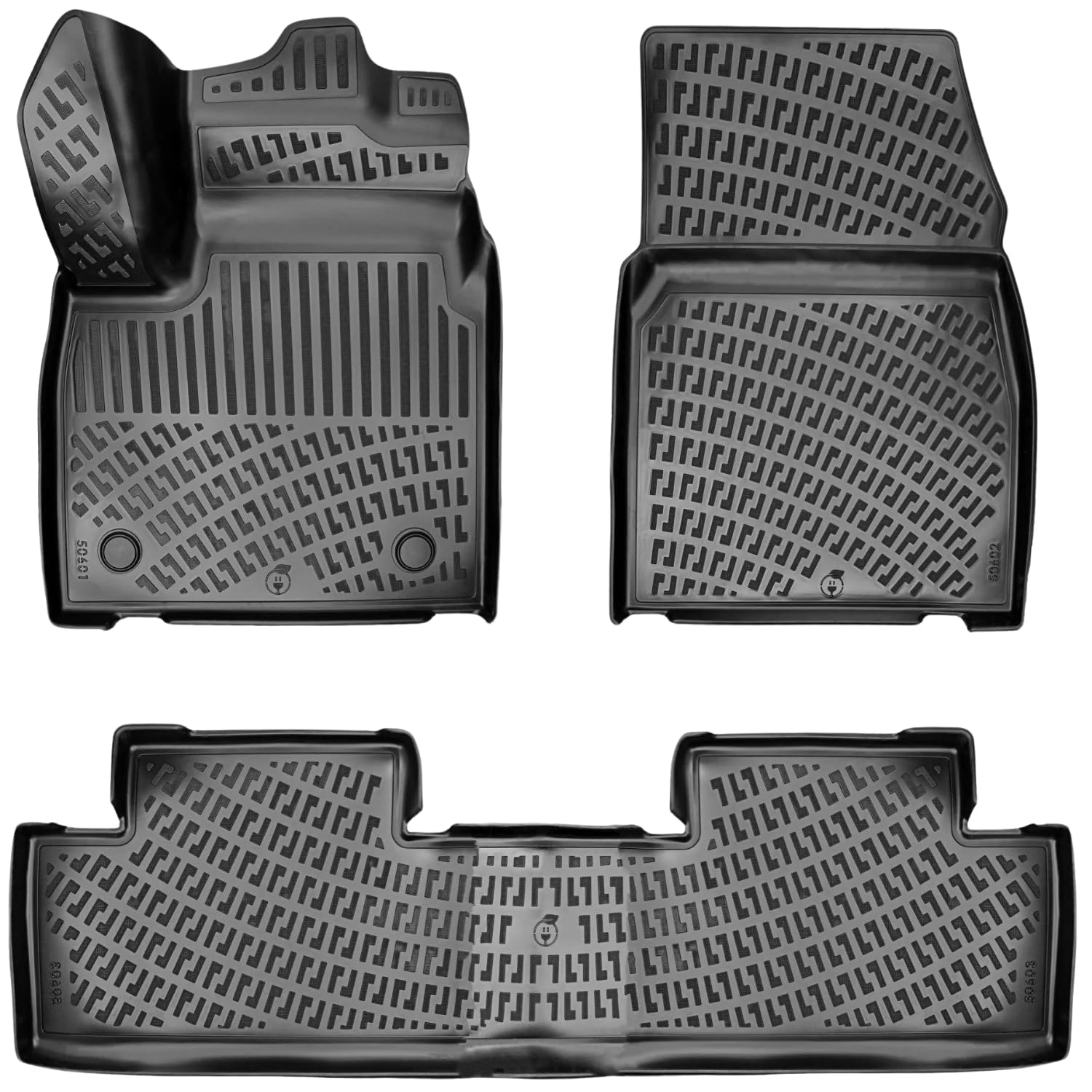 Rizline Passgenau 3D Fussmatten Auto Kompatibel mit Renault Megane E-Tech ab 2021 Auto Zubehör 1. Und 2. Reihe Gummimatten Autos TPE Allwetter Geruchlos rutschfest Vorne und Hinten Schwarz Rizline Passgenau 3D Fussmatten Auto Kompatibel mit Renault Megane E-Tech ab 2021 Auto Zubehör 1. Und 2. Reihe Gummimatten Autos TPE Allwetter Geruchlos rutschfest Vorne und Hinten Schwarz von Rizline