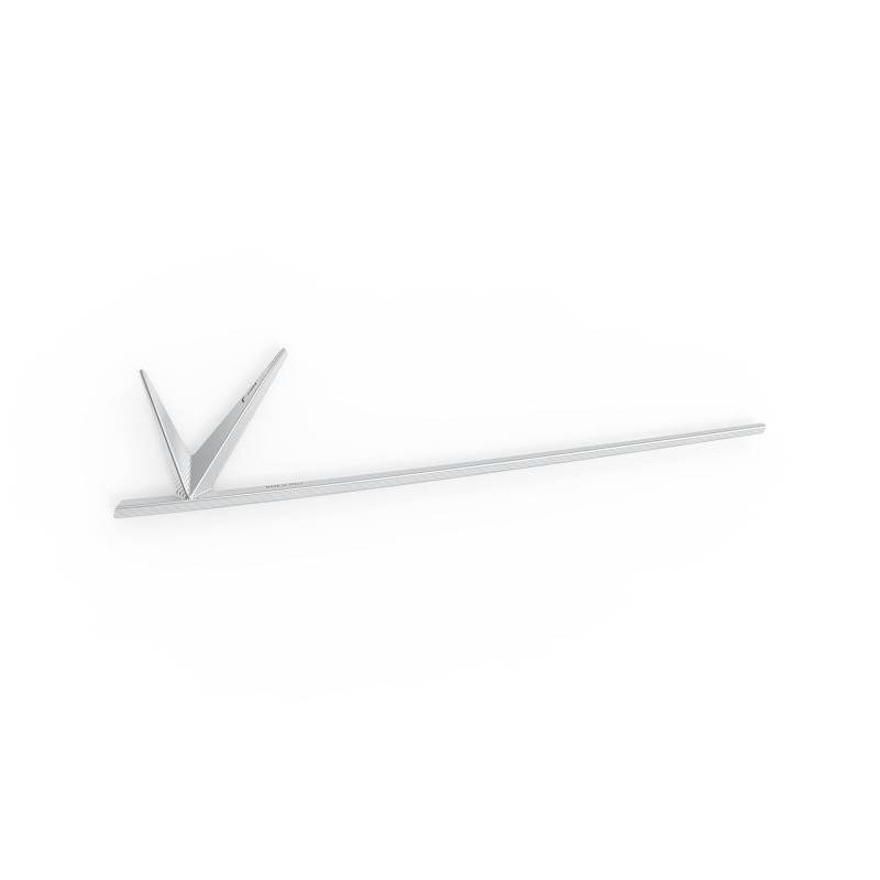 Rizoma Logo/icon tag Alu V vorne ZVP038A silber für Vespa von Rizoma