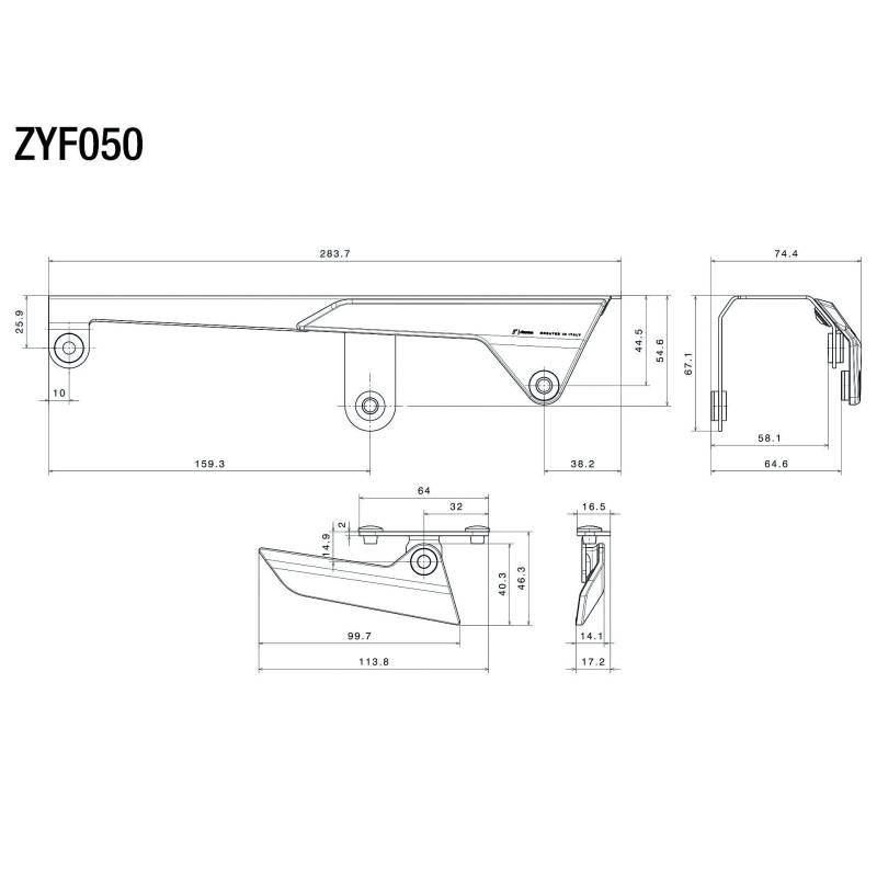 Rizoma Riemenschutz Alu Paar ZYF050A für Yamaha T-max 560 2022- von Rizoma